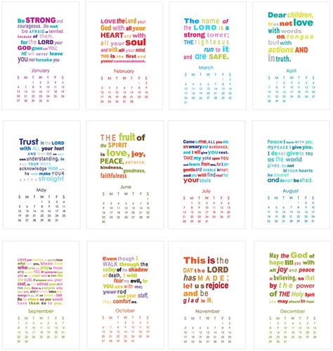 6 Best Images Of 5x7 Printable Bible Verses Printable Calendars With