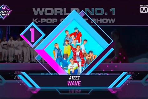 Watch Ateez Takes 1st Ever Win On M Countdown With Wave