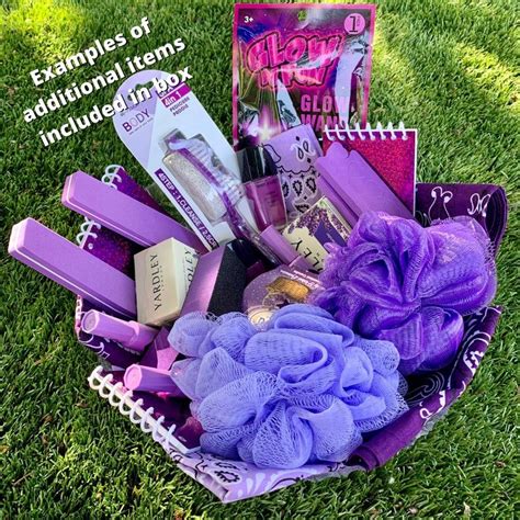 Care Package Gift Box In Purple Thinking Of You Gift Etsy In