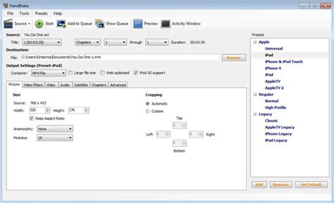 Handbrake is open source multithread video converter software download.