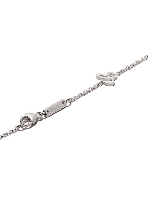 Chopard 18kt White Gold Happy Diamonds Icons Necklace Silver FARFETCH