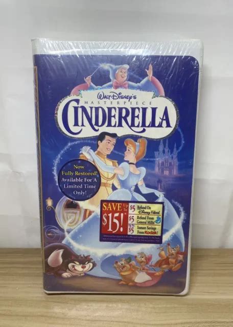 CINDERELLA WALT DISNEY S Masterpiece VHS Sealed Fully Restored Classic