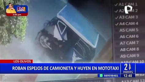 Los Olivos Delincuentes Roban Autopartes De Camioneta Y Huyen En