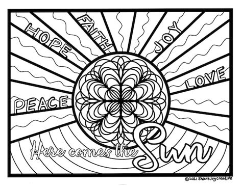 Free Sun Coloring Pages