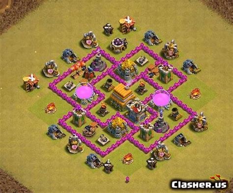 Clash Of Clans Town Hall Level 6 Trophy Base