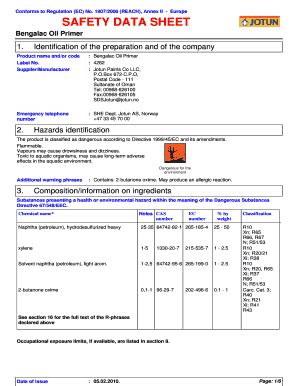 Jotun Bengalac Gloss Msds Fill And Sign Printable Template Online