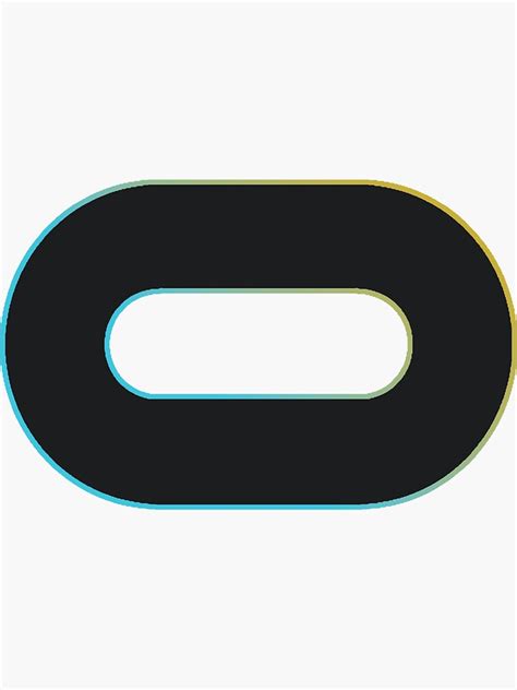 Blue Yellow Outline Oculus Logo Sticker For Sale By Vrstickers