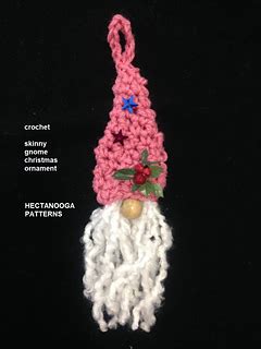 Ravelry SKINNY Gnome Ornament Pattern By Emi Harrington