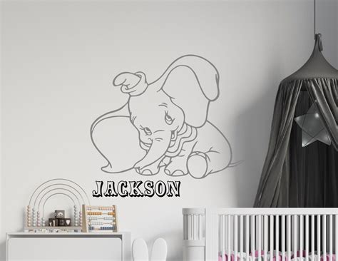 Dumbo Elephant Wall Decal Dumbo Wall Sticker Nursery Wall Etsy