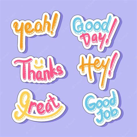 Premium Vector Hand Drawn Phrase Word Sticker