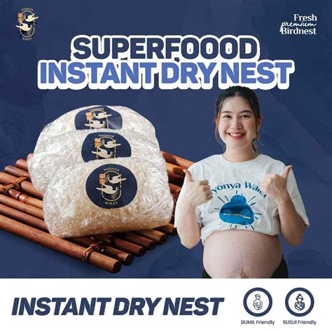 Jual INSTANT DRY NEST SARANG BURUNG WALET KERING MENTAH NYONYA WALET