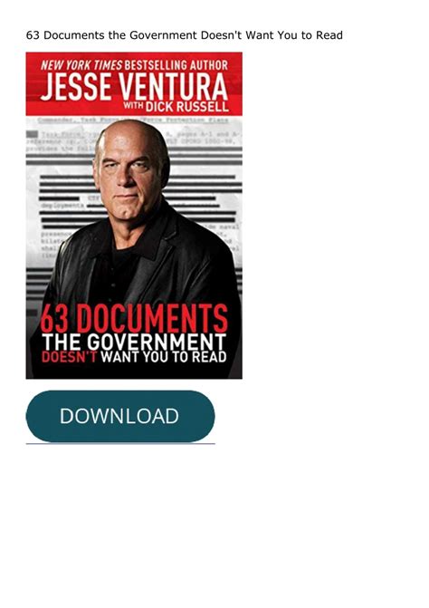 Download ⚡️PDF ️ 63 Documents the Government Doesn't Want You to Read