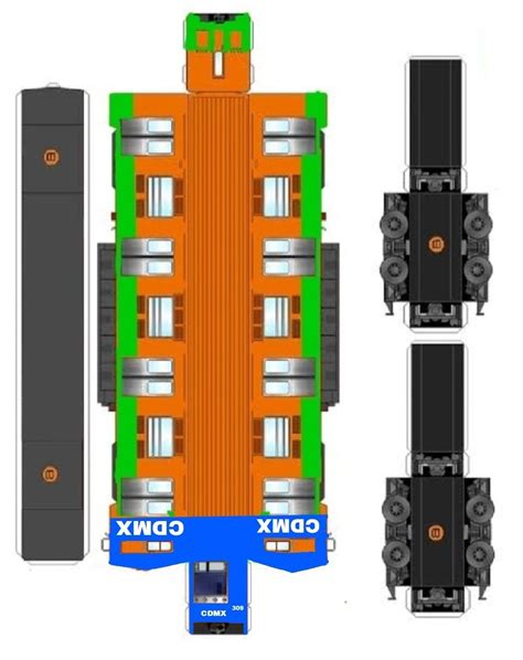 Paper Model Of Nm Motriz Train Mexico City Metro