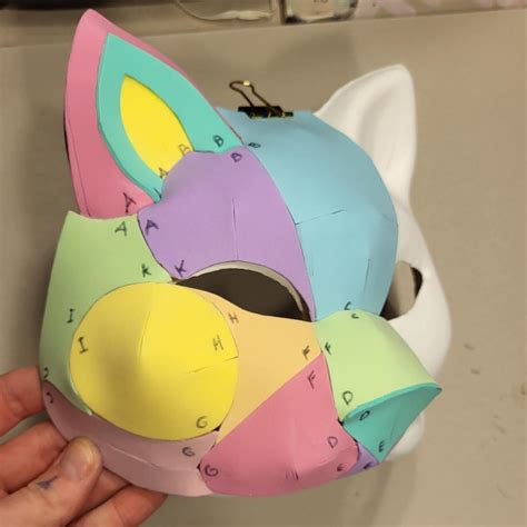 Eva Foam Cat Mask Therian Mask Pdf Pattern Guide Step By Step Pdf