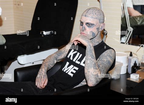 Rick Genest The Canadian Artist And Fashion Model Also Known As Zombie