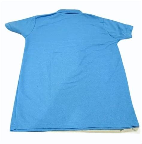 Plain Polyester Men Blue Sublimation T Shirt Polo Neck At Rs 160 Piece