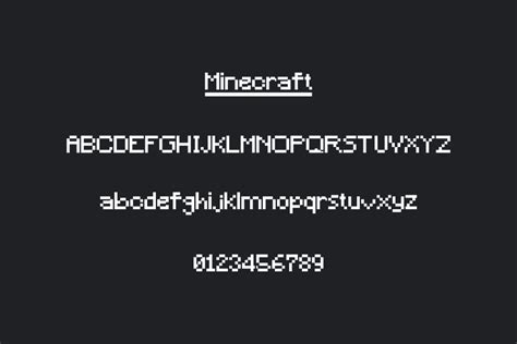 Minecraft Font Free Download - Fontswan