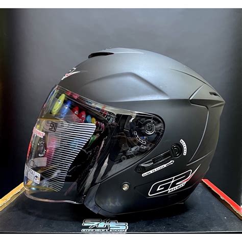 Jual Helm G Optimax Solid Double Visor Shopee Indonesia