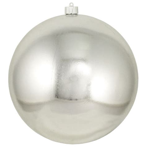 10 250mm Shatterproof Silver Christmas Ball Ornament By Christmas By Krebs