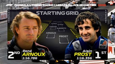 The 1982 Caesars Palace Grand Prix Grid With Modern Graphics YouTube