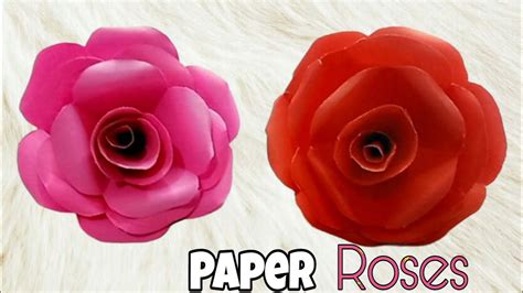 Rose Flower Crafts Making With Paper How To Make Paper Flowers Easy