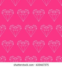 Diamond Shaped Heart Seamless Repeat Stock Vector Royalty Free