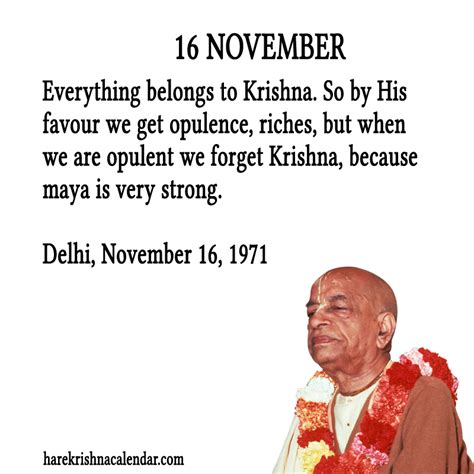 Srila Prabhupada S Quotes For November Hare Krishna Calendar