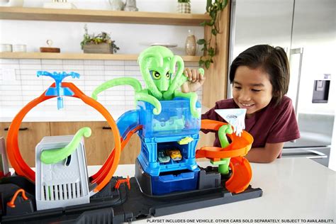 Hot Wheels City Ultimate Octo Car Wash Juego De Lavado De Autom Viles Con Tanques De Agua