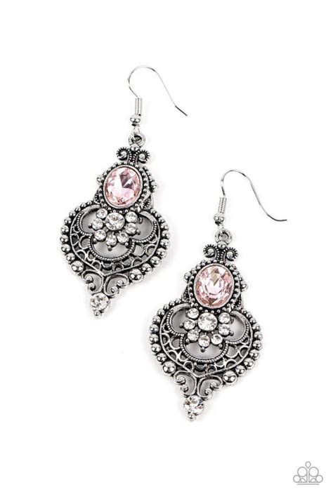 Paparazzi Earring ~ Castle Chateau Pink Paparazzi Jewelry Online Store