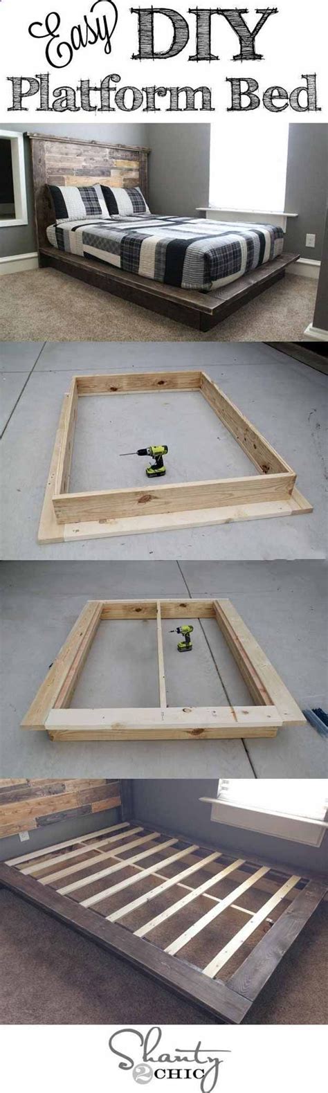 Easy DIY Platform Bed Diy Furniture Projects Cool Diy Projects