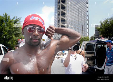 Black Man At Atlanta Gay Pride Parade In Georgia Show Off His Body