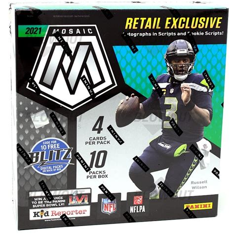 2021 Panini Mosaic Football Mega Box WalMart