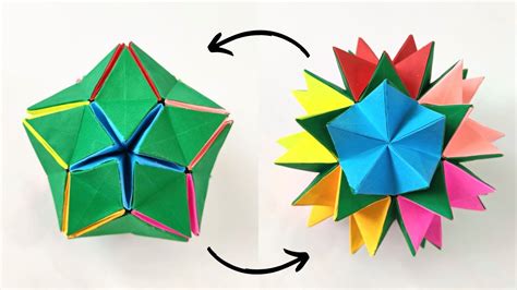 Origami Cactus Kusudama How To Make A Paper Kusudama Youtube