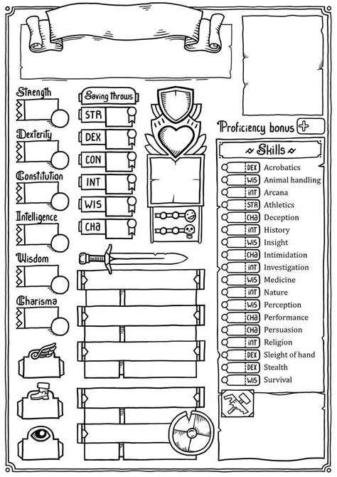 Dnd 5e Character Sheet Simple