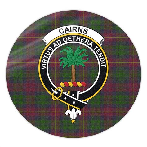 Cairns Tartan Classic Crest Round Carpet Celticprime