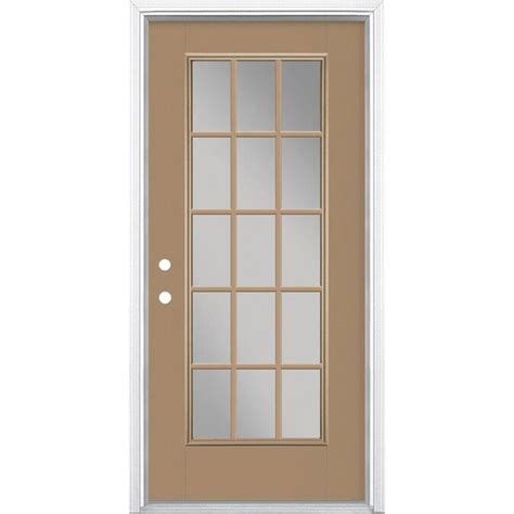 15 Lite Fiberglass Exterior Door Slab Glass Door Ideas