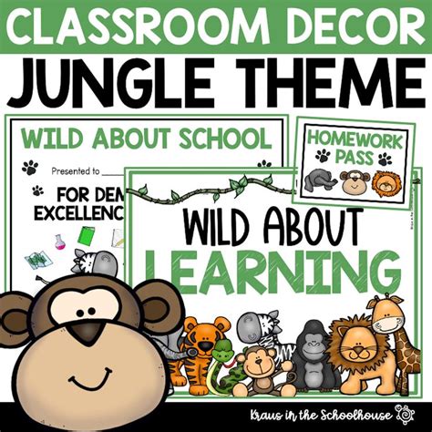 Jungle Theme Decor Safari Theme Decor Classroom Decor Bulletin Boards