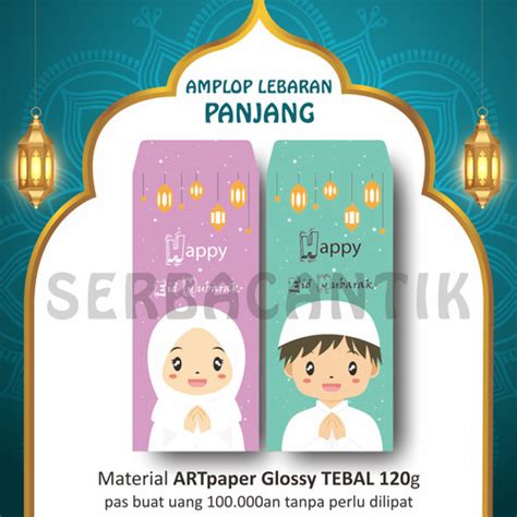 Jual Serbacantik Angpao Amplop Lebaran Idul Fitri Besar Jumbo Panjang