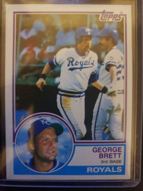 George Brett Topps Baseball Card Kansas City Royals Ebay