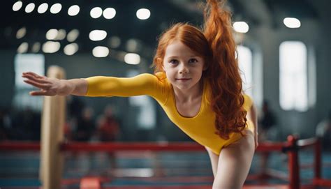 Long Red Haired Small Girl Gymnast With Yellow Leo By Frankieondrums On Deviantart