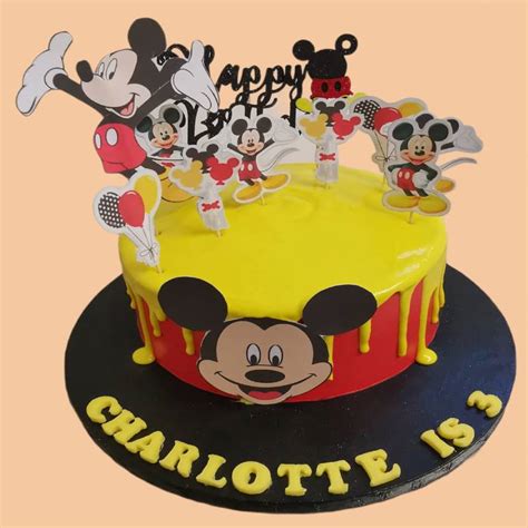 Mickey Mouse Theme Fresh Cream Cake Medcakes