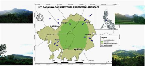 sampling sites  mt banahaw luzon island philippines