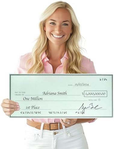 Amazon Giant Check For Presentation 16 X 32 Big Oversized