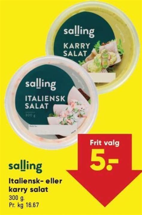 Italiensk Eller Karry Salat Tilbud Hos Bilka