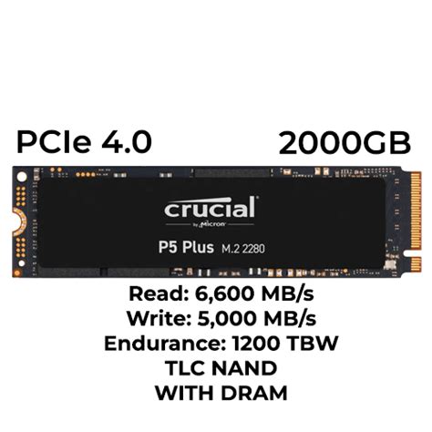 Crucial P5 Plus 2TB Gen4 m.2 NVMe SSD - WIND NET Computers