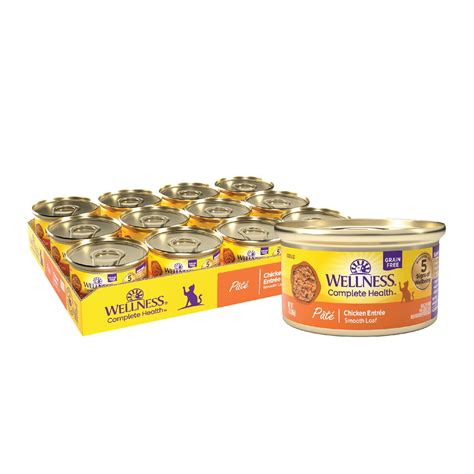 Wellness Complete Health Grain Free Canned Cat Food Chicken Pate 3