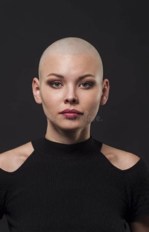 Emotional Portrait Of A Naked Girl Shaved Bald Stock Photo Image Of Hair Excellent