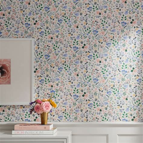 Rifle Paper Co Bramble Fields Cream Wallpaper Pottery Barn Teen