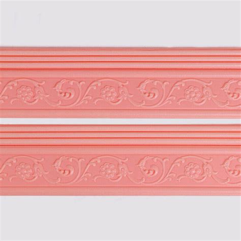 4x Diy Self Adhesive Wall Skirting Wallpapers Border 3d Floral Home