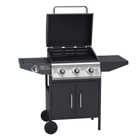 Boss Grill Georgia Classic 3 Burner Gas Bbq Grill With Side Burner Black Electriq